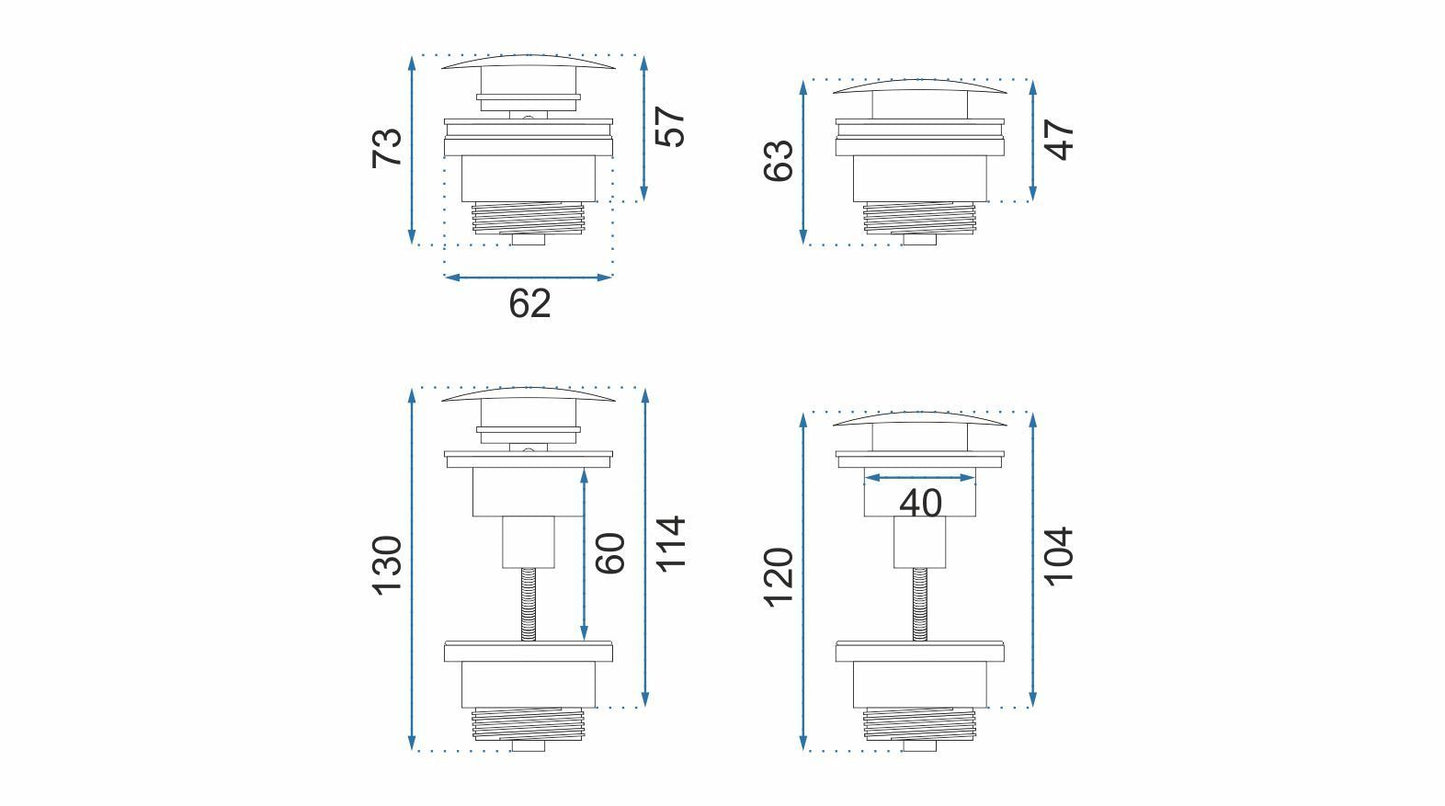Sifon klik-klak BRUSH NICKLE INOX 6