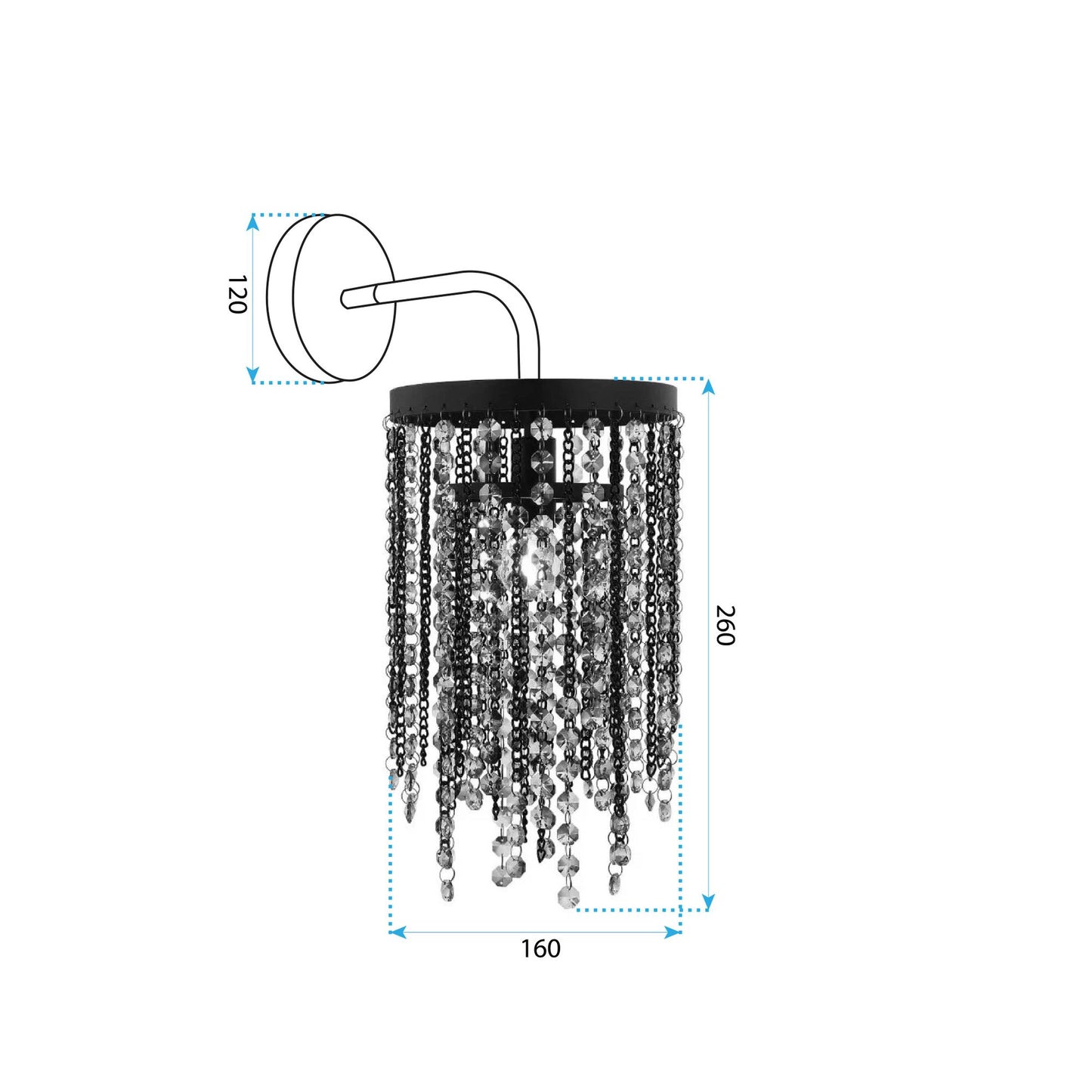 Lampa de perete APP1315-W BLACK 4