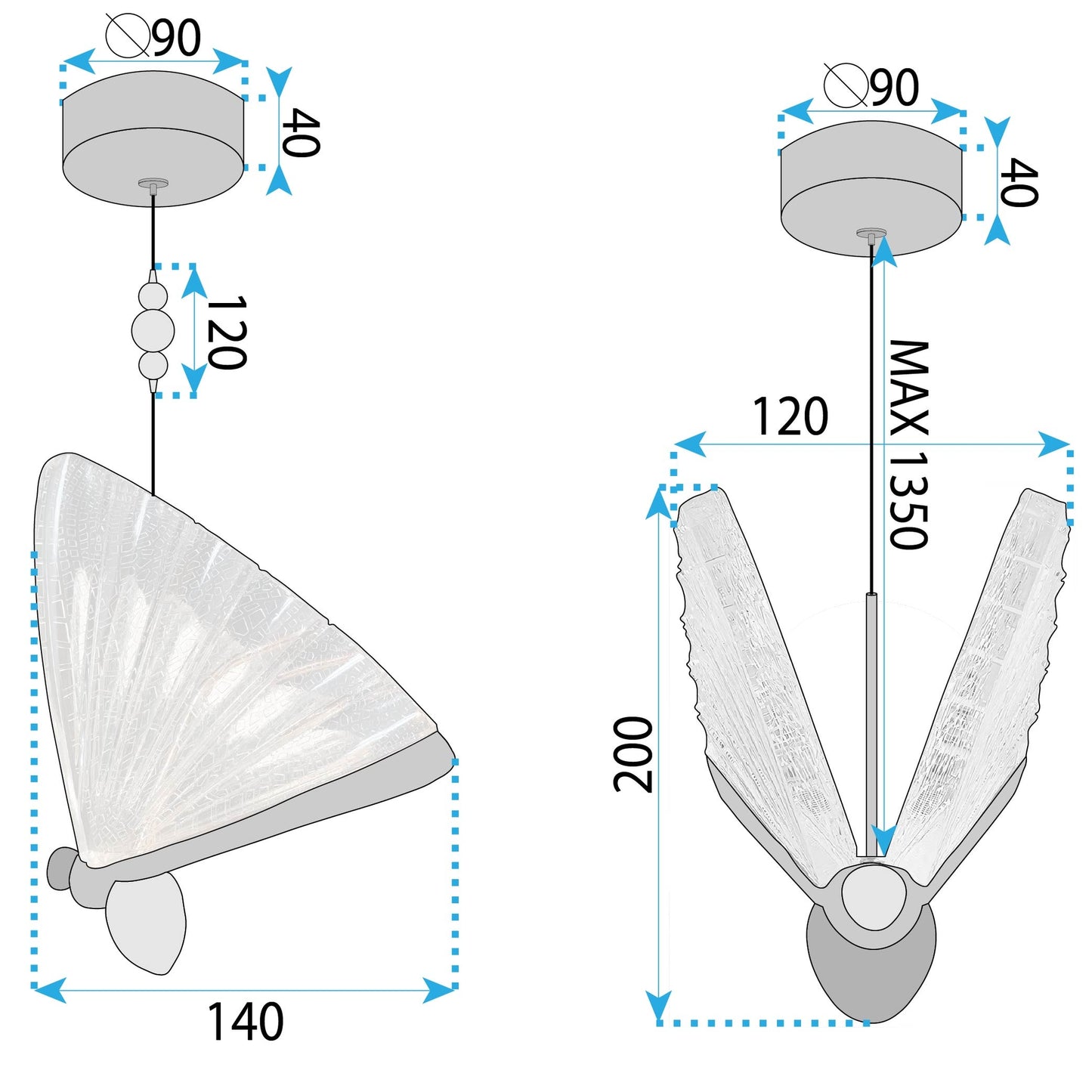 Lampă Suspendată Led Lhj105-1cp Gold 14