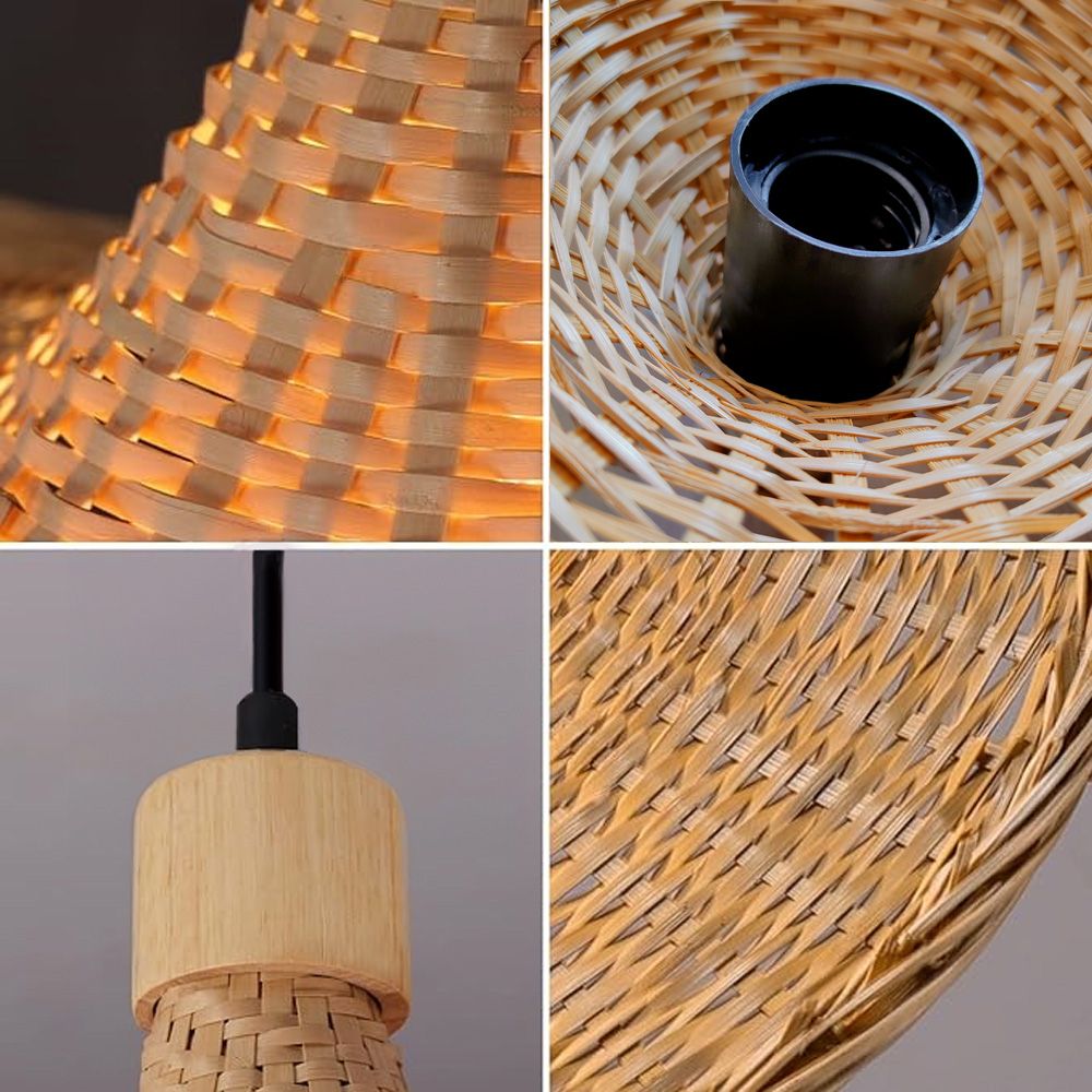 LAMPĂ SUSPENDATĂ DIN BAMBUS APP1642-1CP 30cm 7
