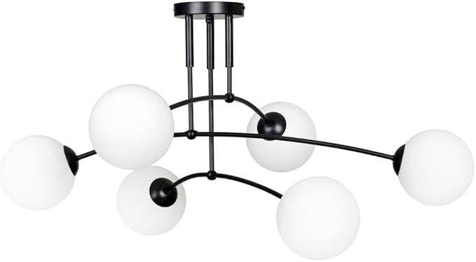 LAMPA WISZĄCA SUFITOWA CZARNY MAT APP1576-6C 1