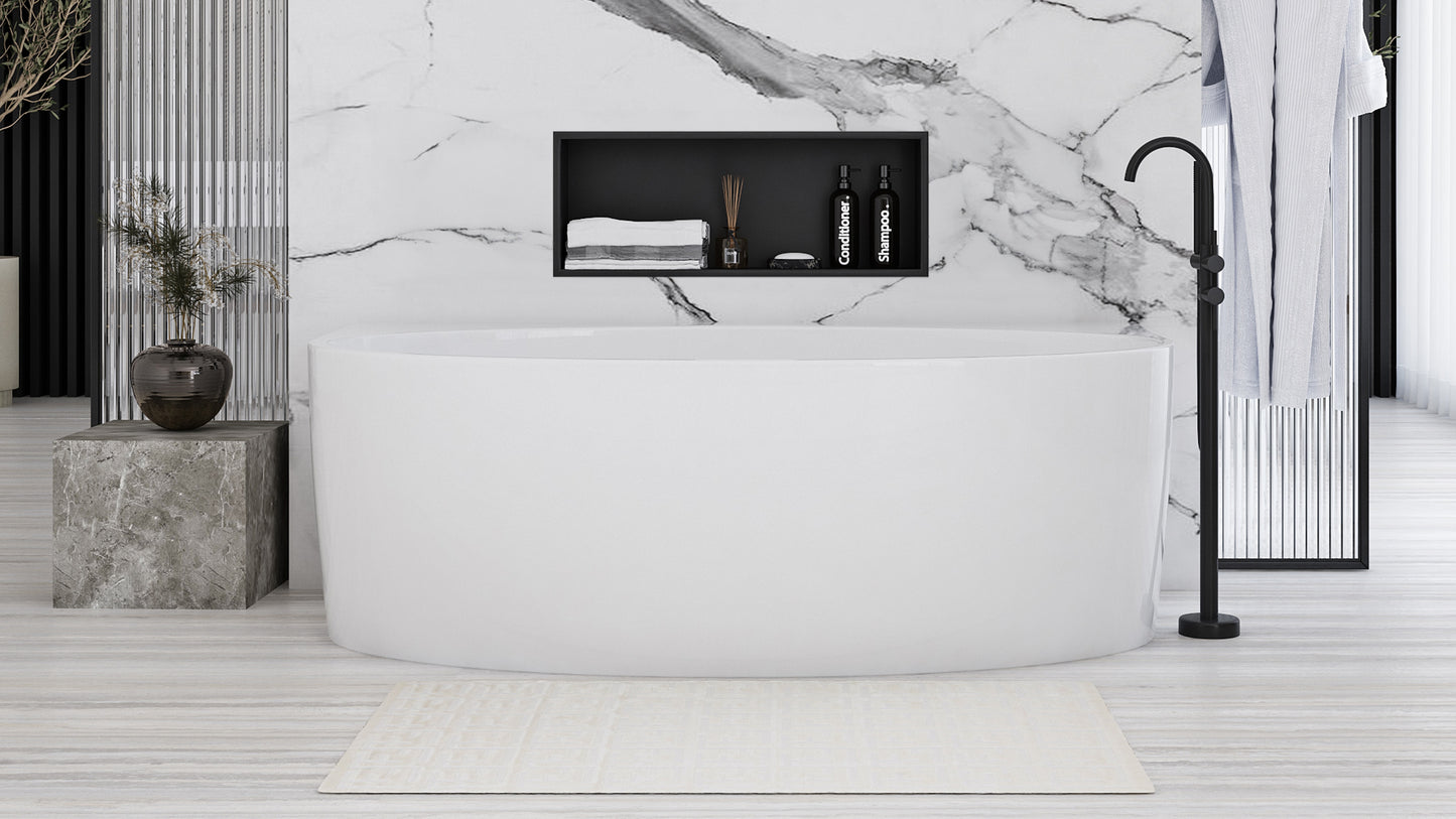 raft baie incastrat perete 30x60 black matt 7