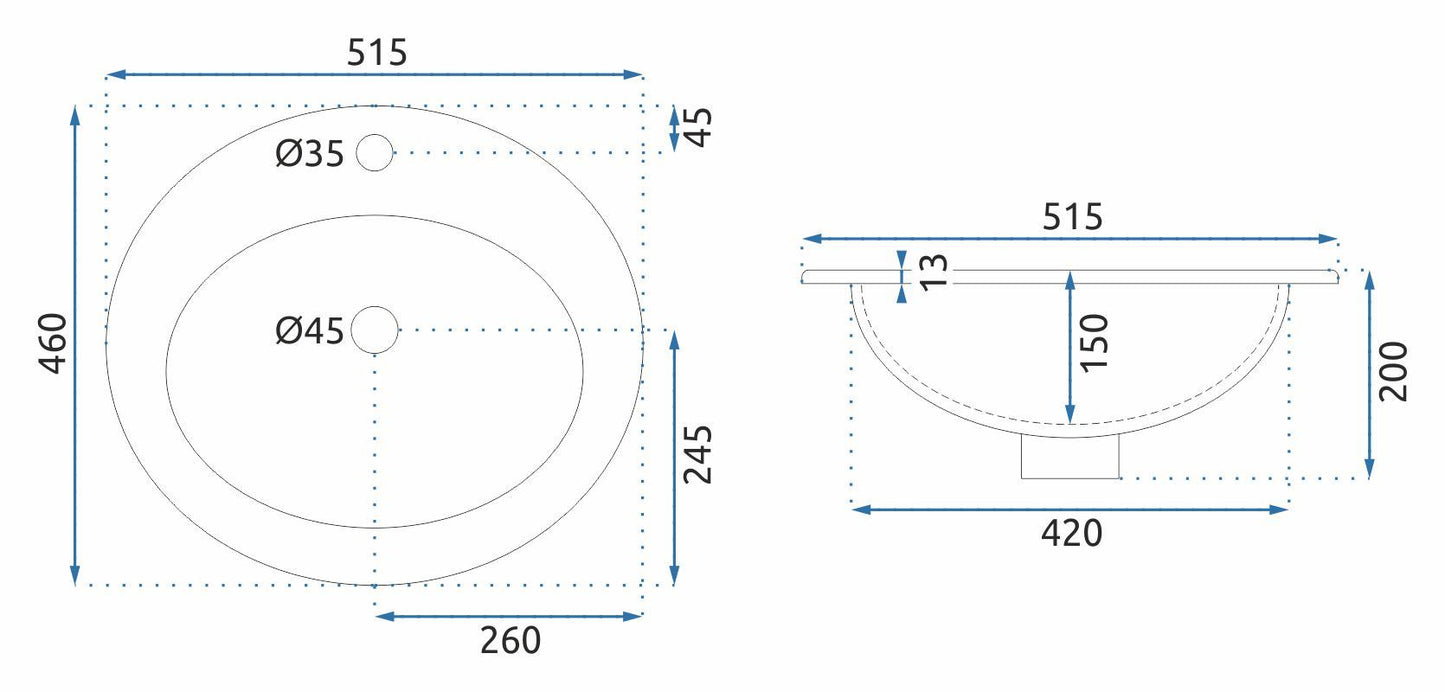 Lavoar suspendabil Rea Dalia 8