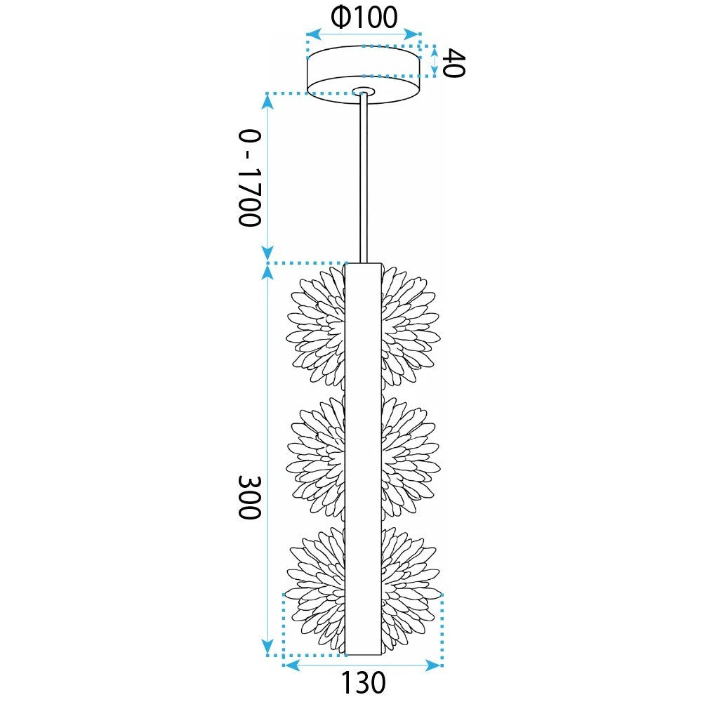 lampă suspendată LED G150-3CP Gold Brush 8