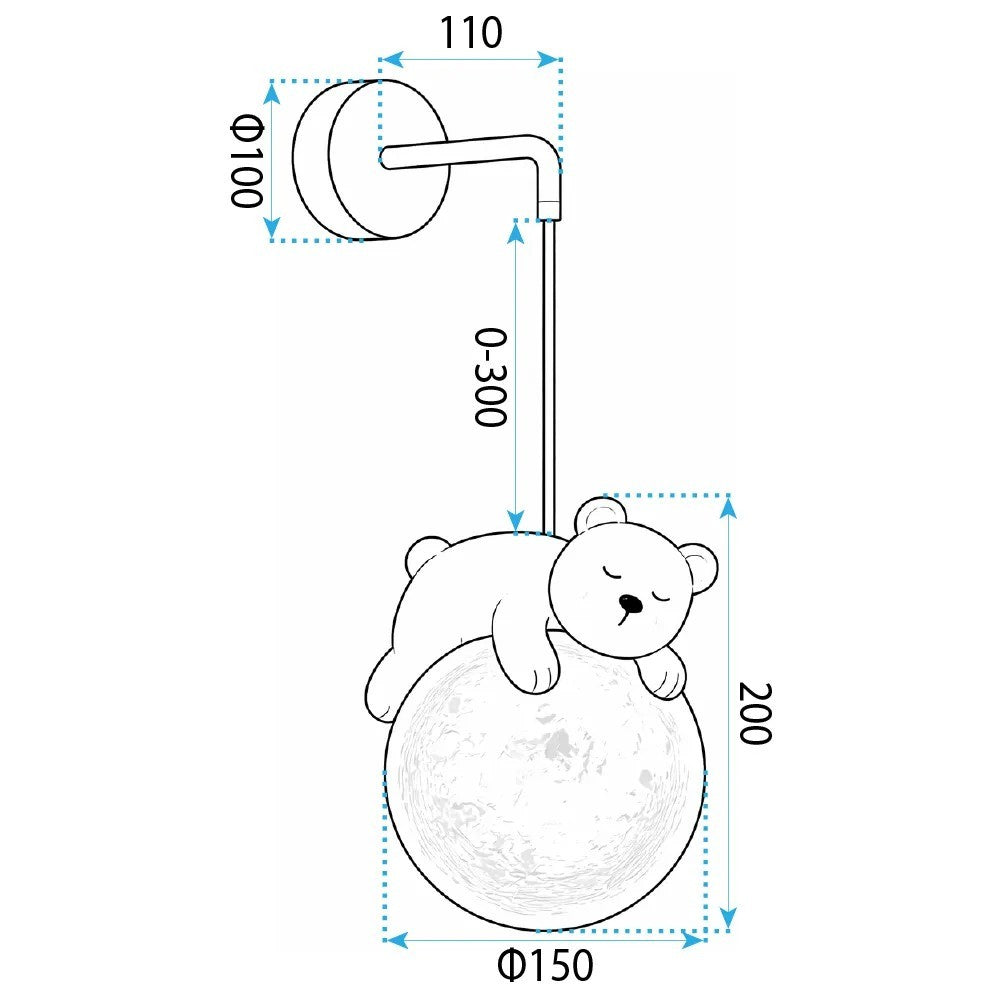 LAMPĂ DE PERETE APLICĂ WHITE BEAR G161-1W 8