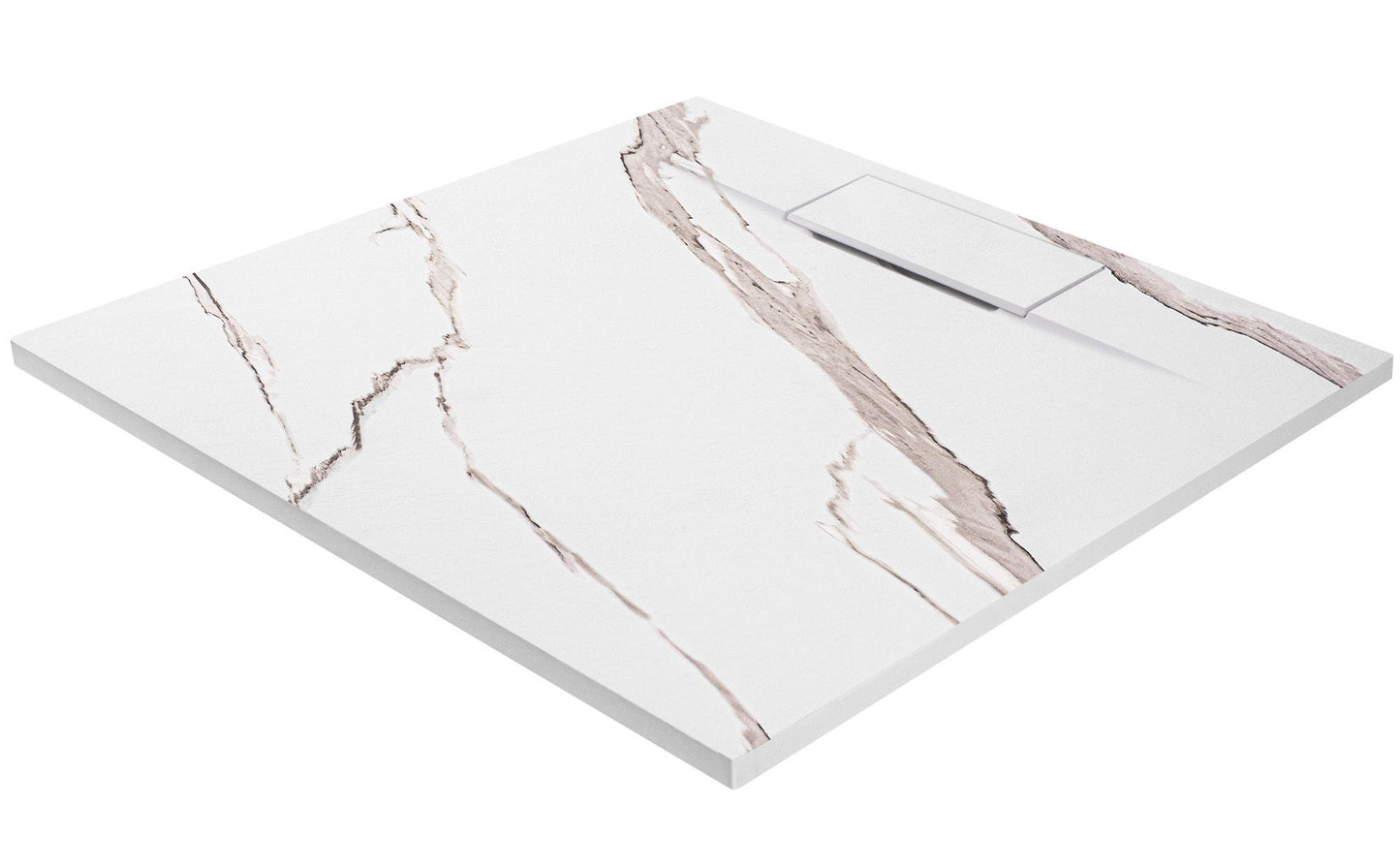 Cada de duș Bazalt CARRARA WHITE 90x90 6