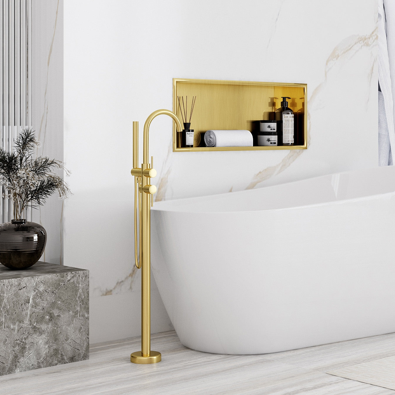 RAFT BAIE INCASTRAT PERETE 30x60 gold brush 3