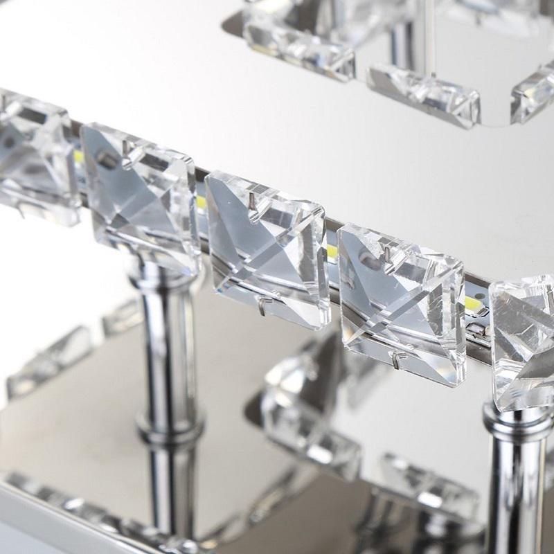 Lampă de tavan pătrată de cristal Plafond Glamour 8W APP405-C APP406-C Neutral 4000K 12