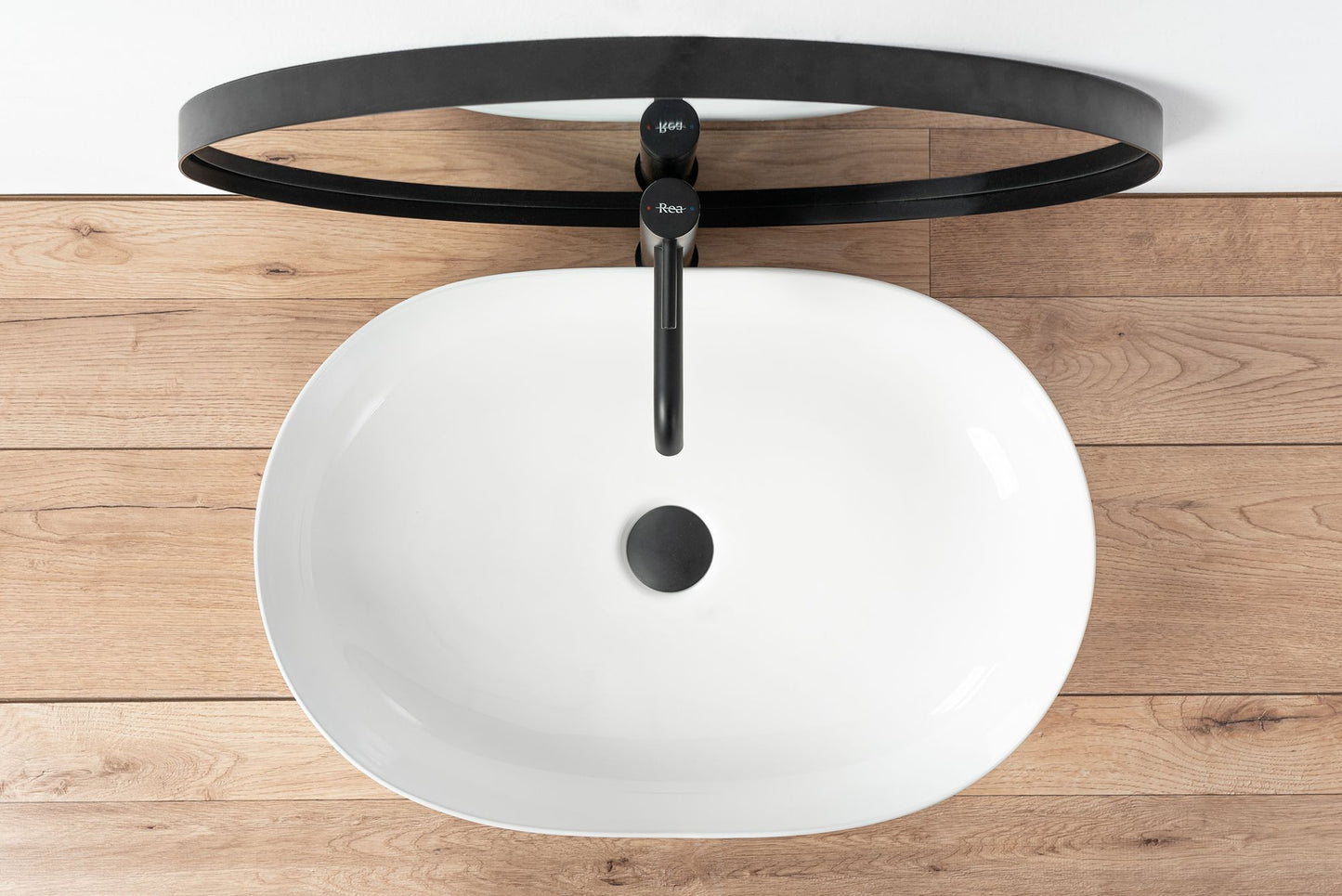 Lavoar ceramic pentru blat CLEO alb - REA 4