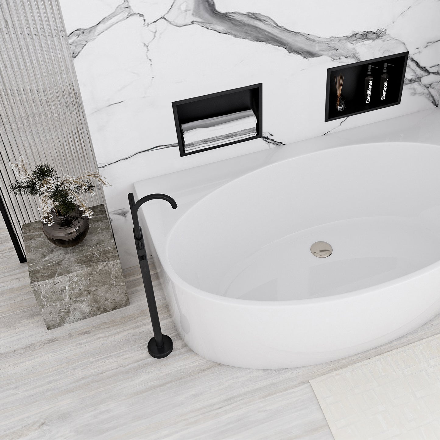 RAFT BAIE INCASTRAT PERETE 30x30 black matt 3