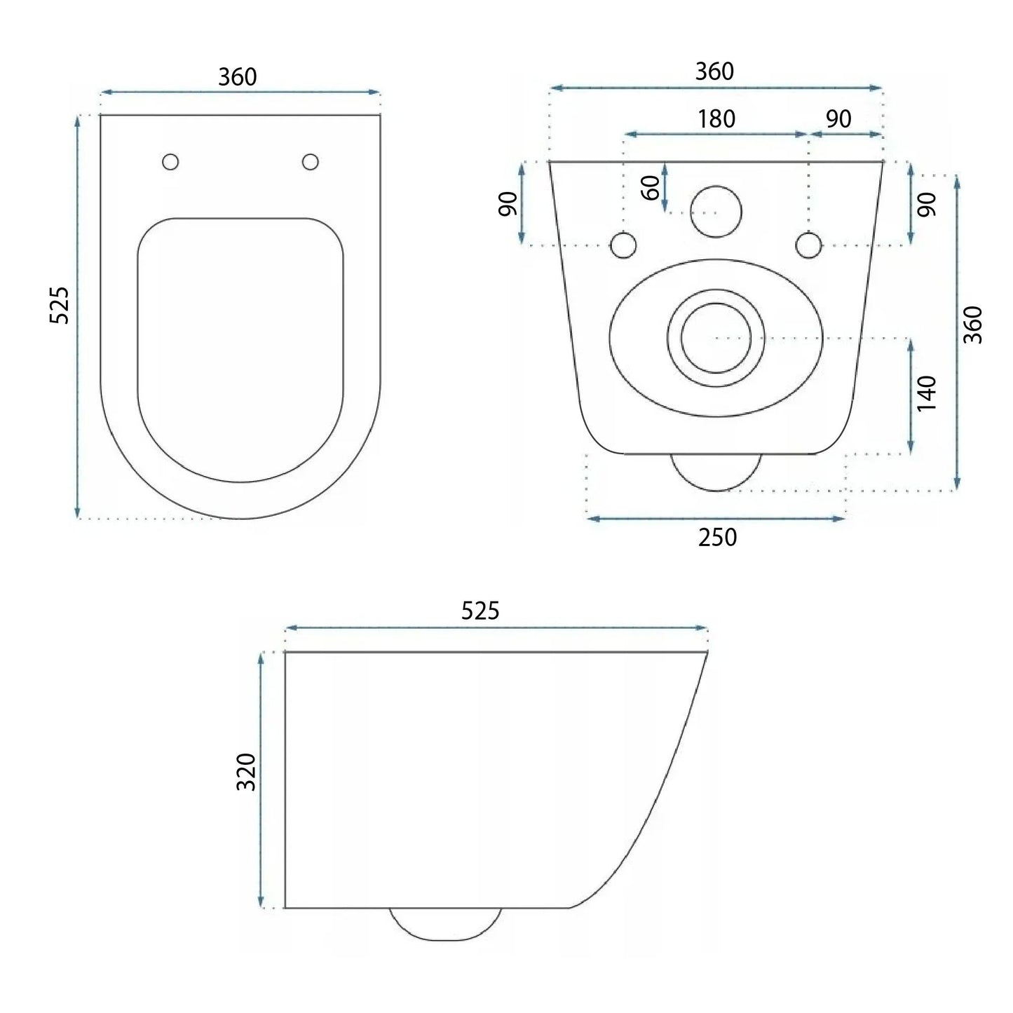 Vas WC suspendabil Rea Eddy Tornado Rimless Flat N 9