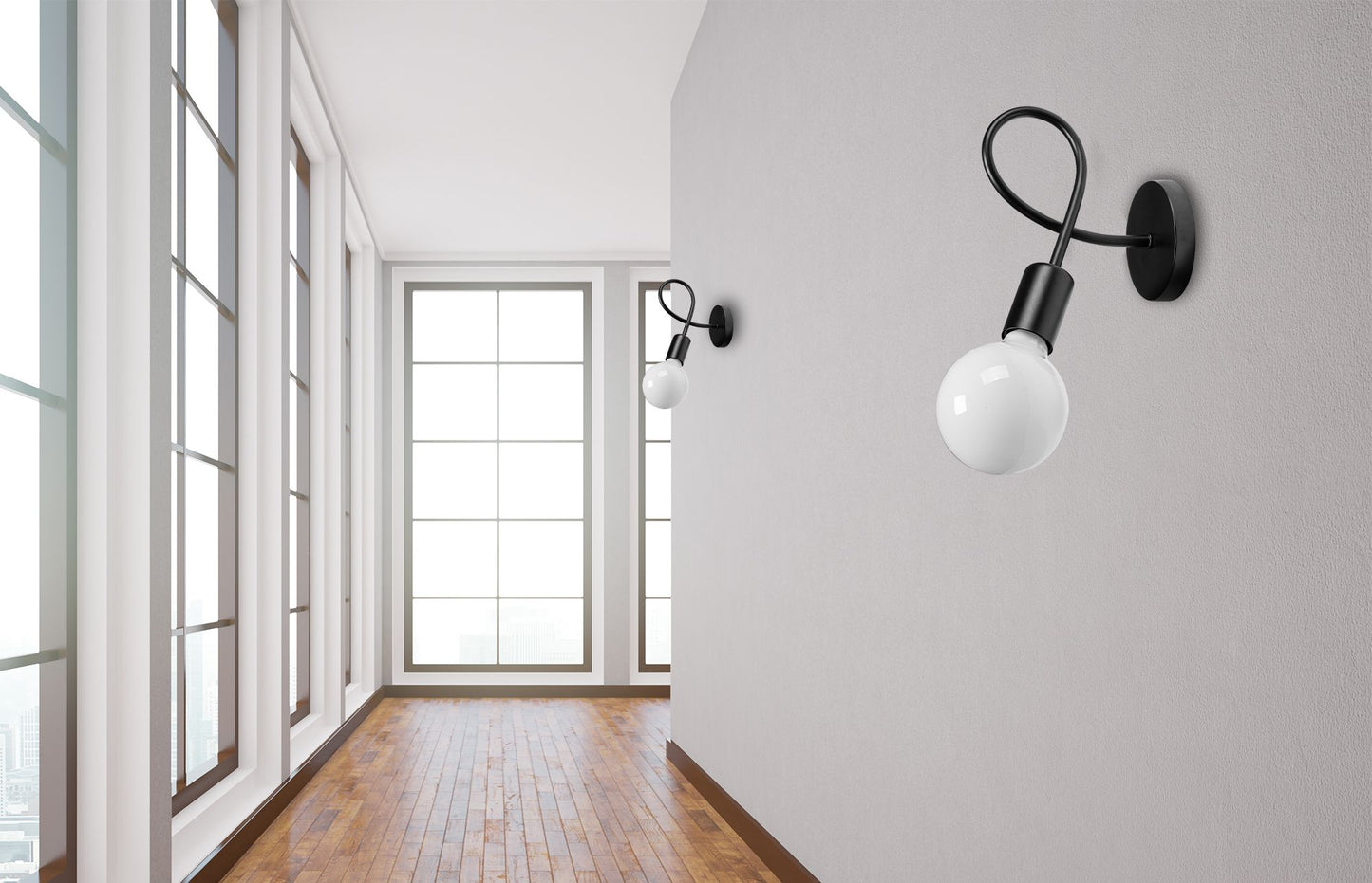 Lampă de perete Metal Loft PARADISE Negru 392199 5