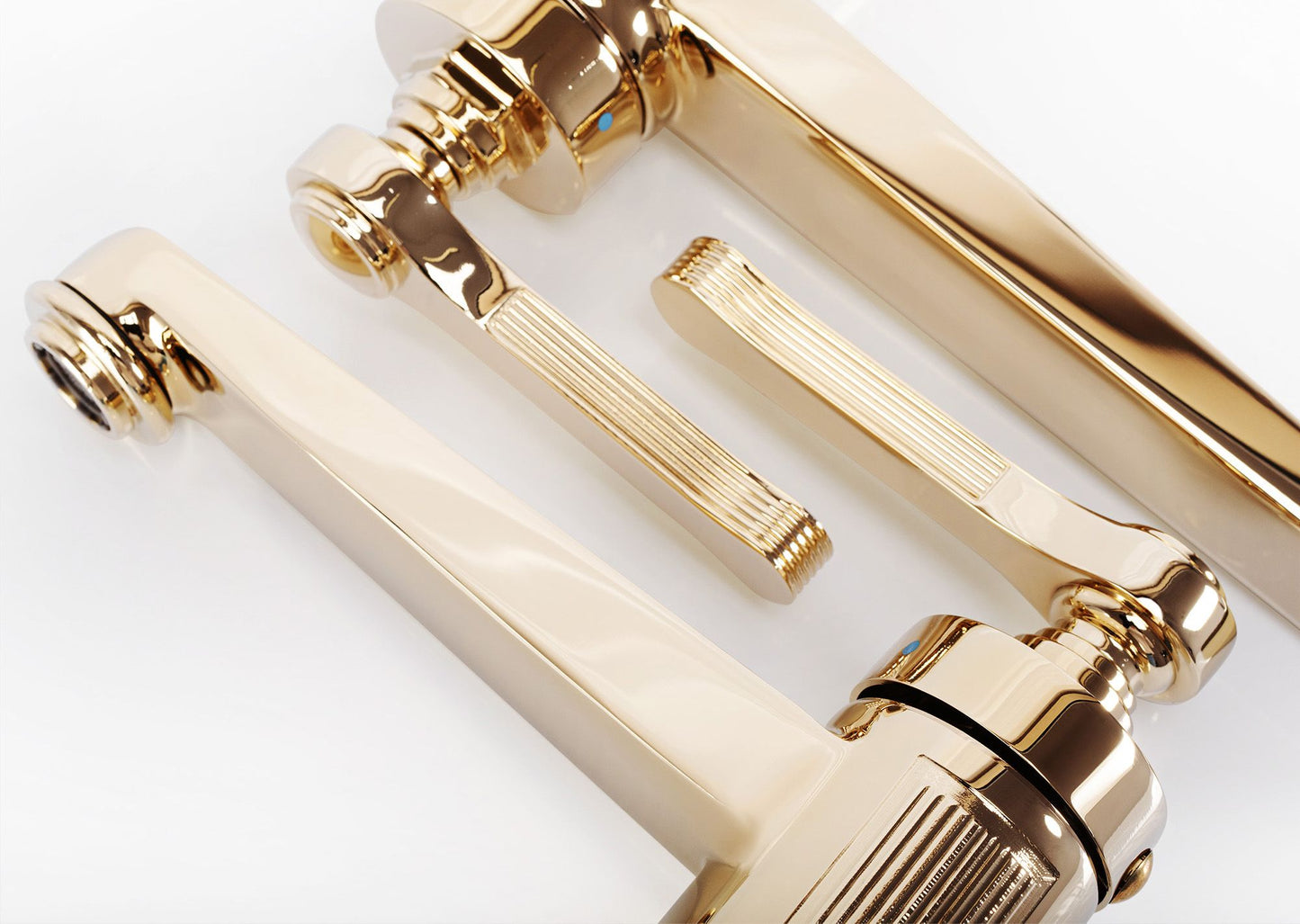 Baterie lavoar Rea Monaco Gold Auriu inalta 7