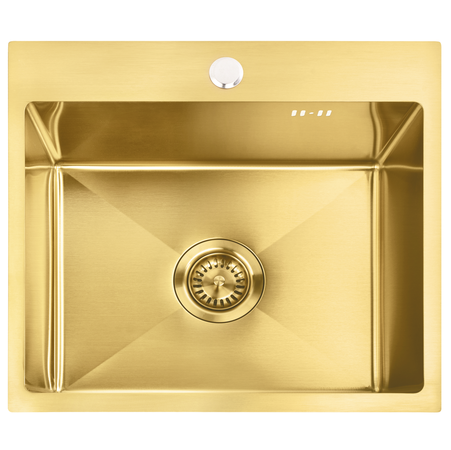 Chiuvetă inox Leo 50 BRUSH GOLD fără robinet de bucătărie 2