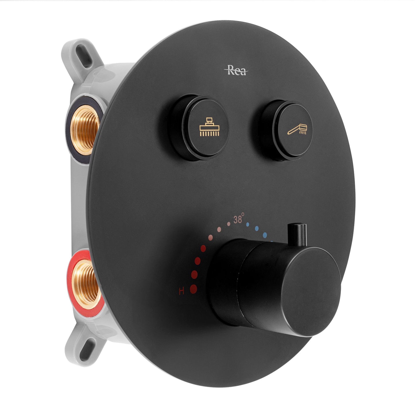 Set de duș incastrat Rea LUNGO Black Matt BOX 2