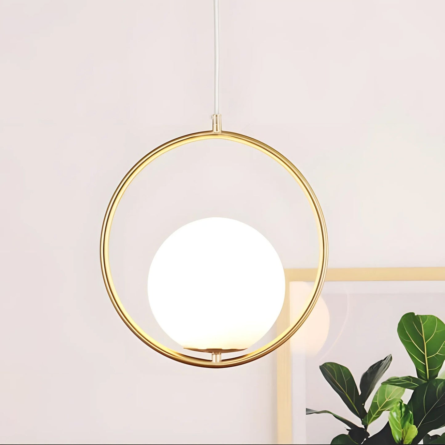 Lampă De Tavan Suspendata Din Sticlă Aurie Alba G109-1w Gold 7