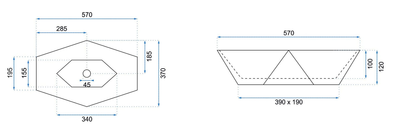 Lavoar pentru blat Rea Vegas Granit 6