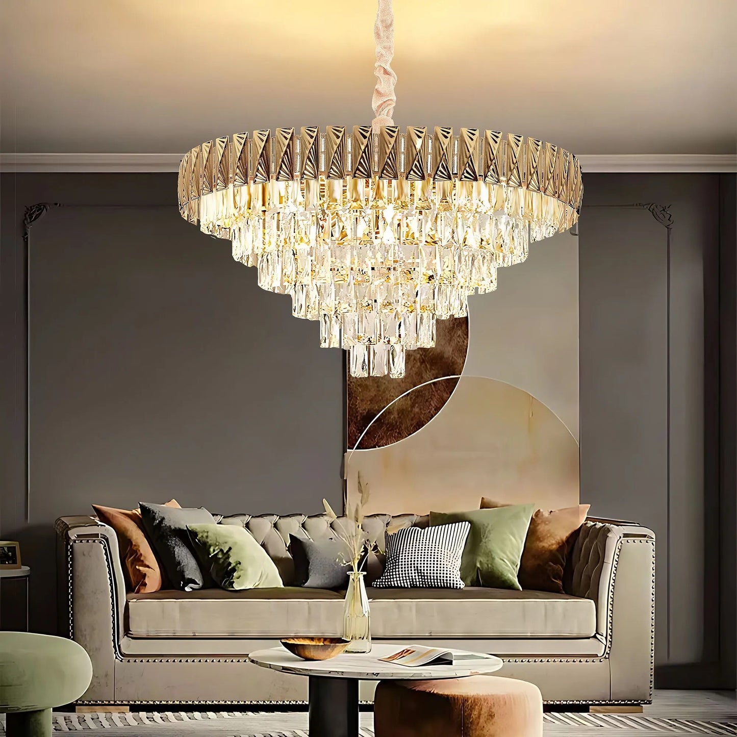Lampă suspendată Cristal G061-CP 80CM GOLD 9