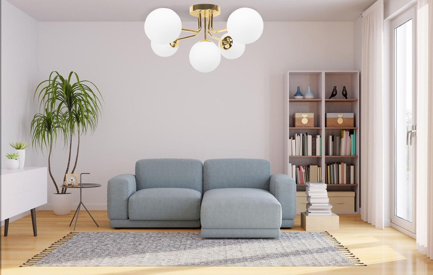 Lampa sufitowa złota APP1575-5C 6