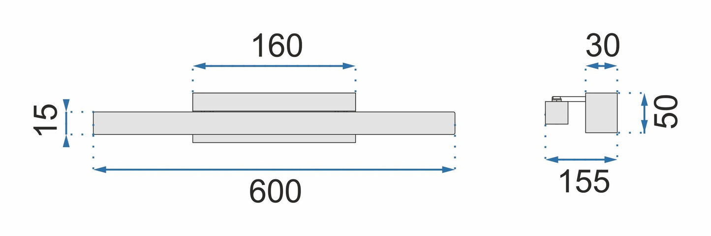 Aplica de perete Gold 60cm APP834-1W 7