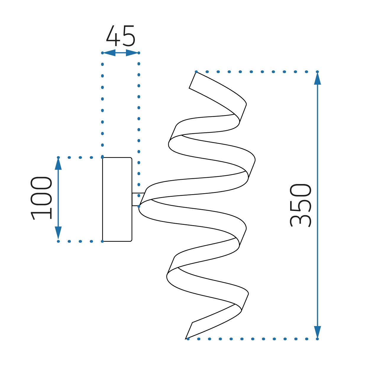 LAMPĂ LED SPRING APP826-W BLACK MATT 7