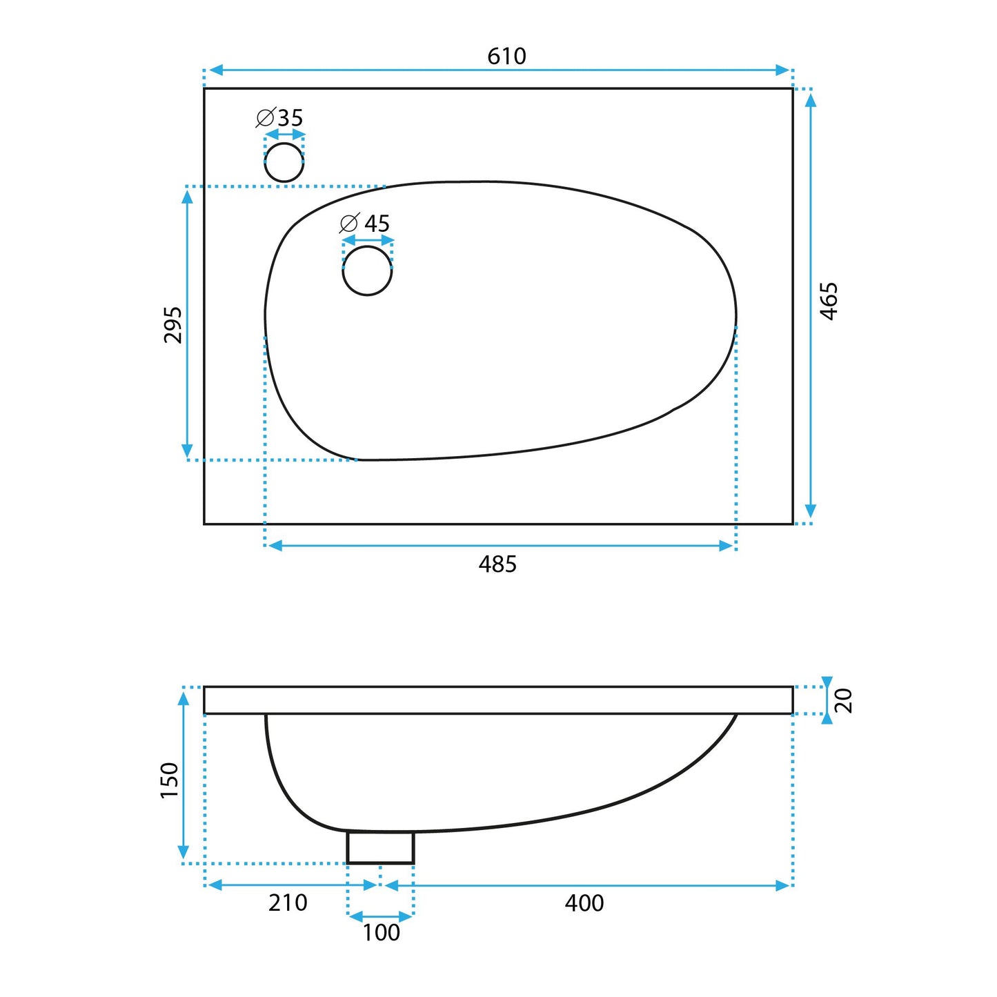 Lavoar Incastrat Rea SELENA 60 6