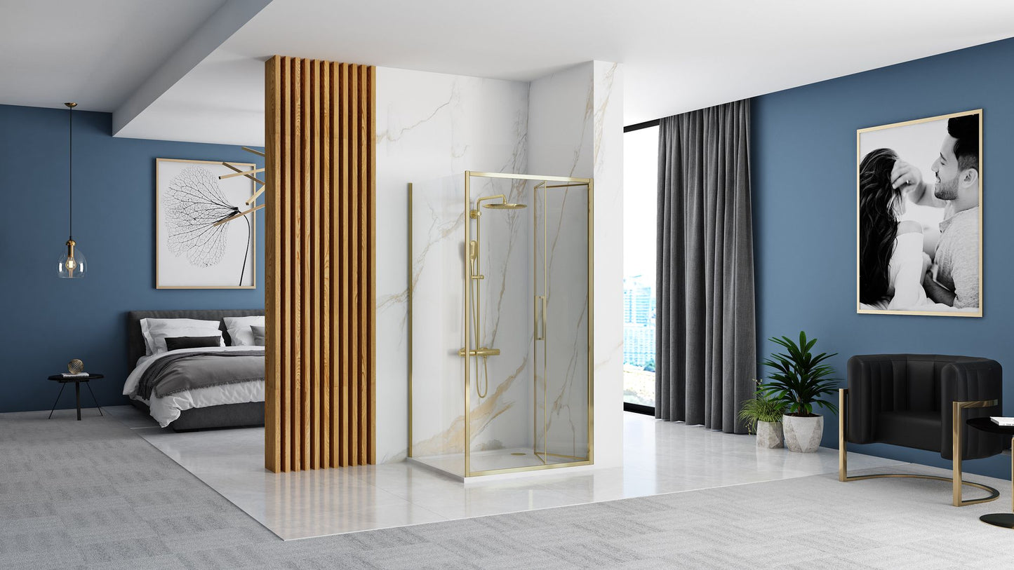 Cabina dus De colt Rapid Fold Gold Usa:100 x Perete:80 2