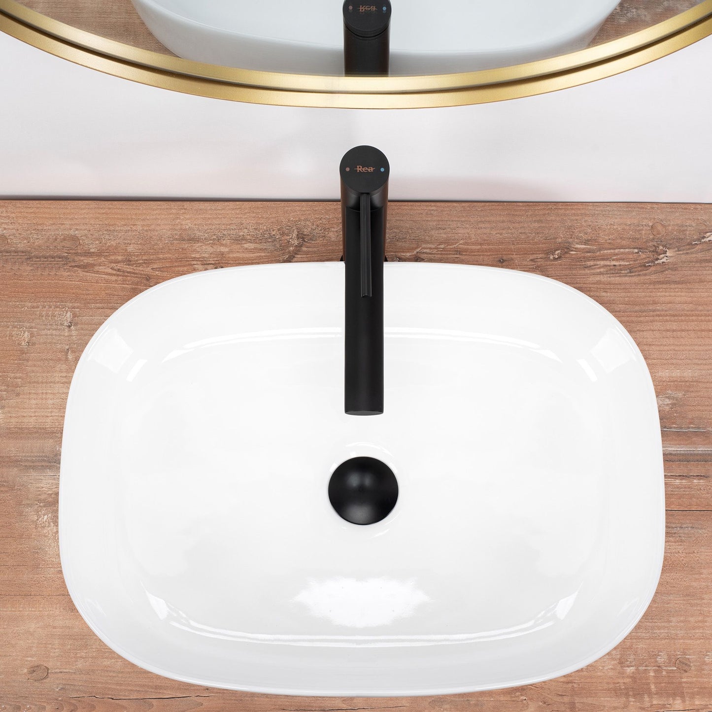 Lavoar ceramic pentru blat Rea Angie 5