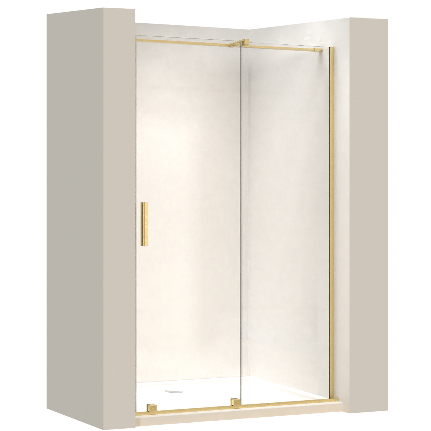 Ușă de duș Rea Montana 140 Gold brush 1