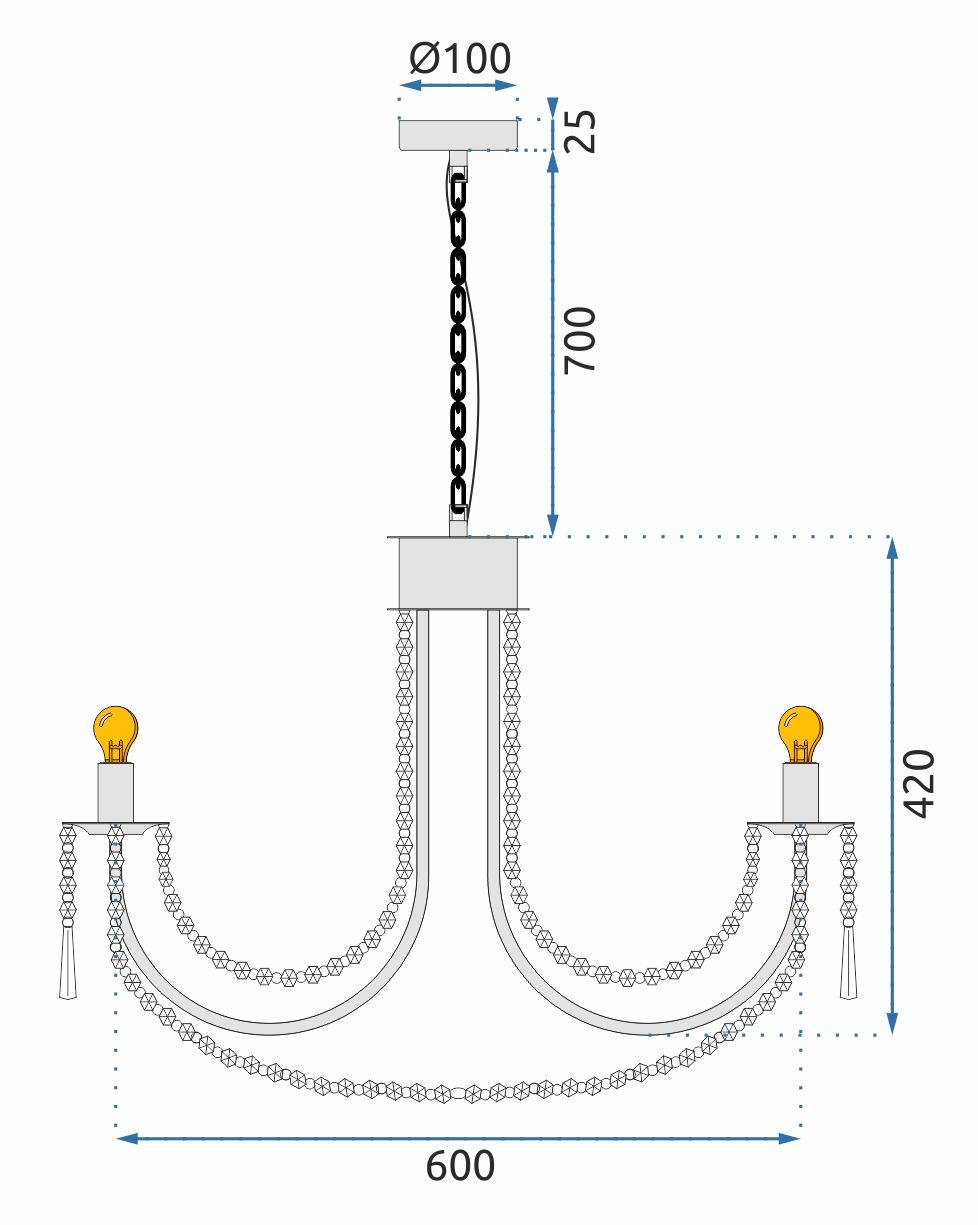 Lampa Lustra 300750 12