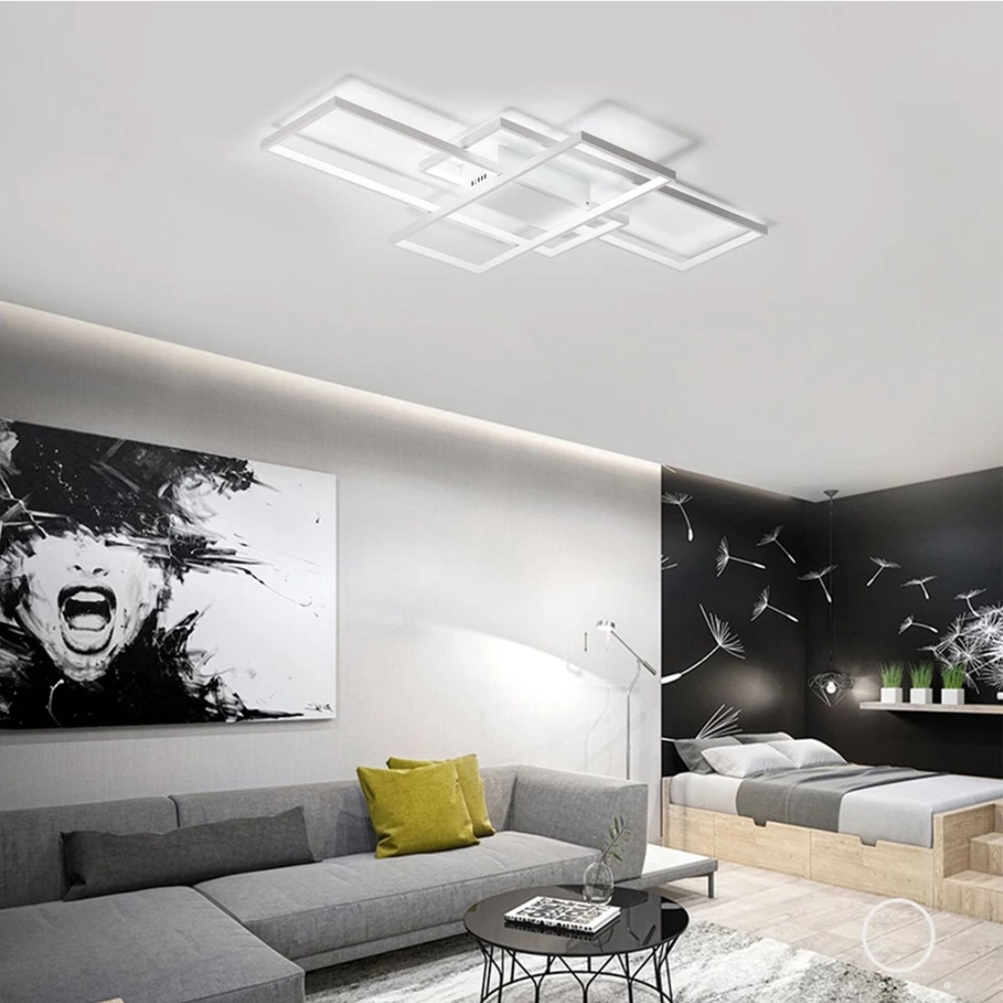 Plafoniera moderna LED + TELECOMANDA WHITE APP660 11