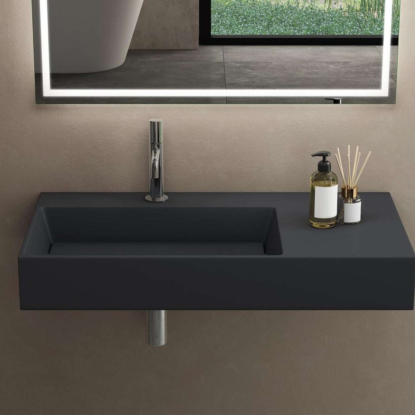 Lavoar pentru blat Archi 75 CM Grey MATT 4