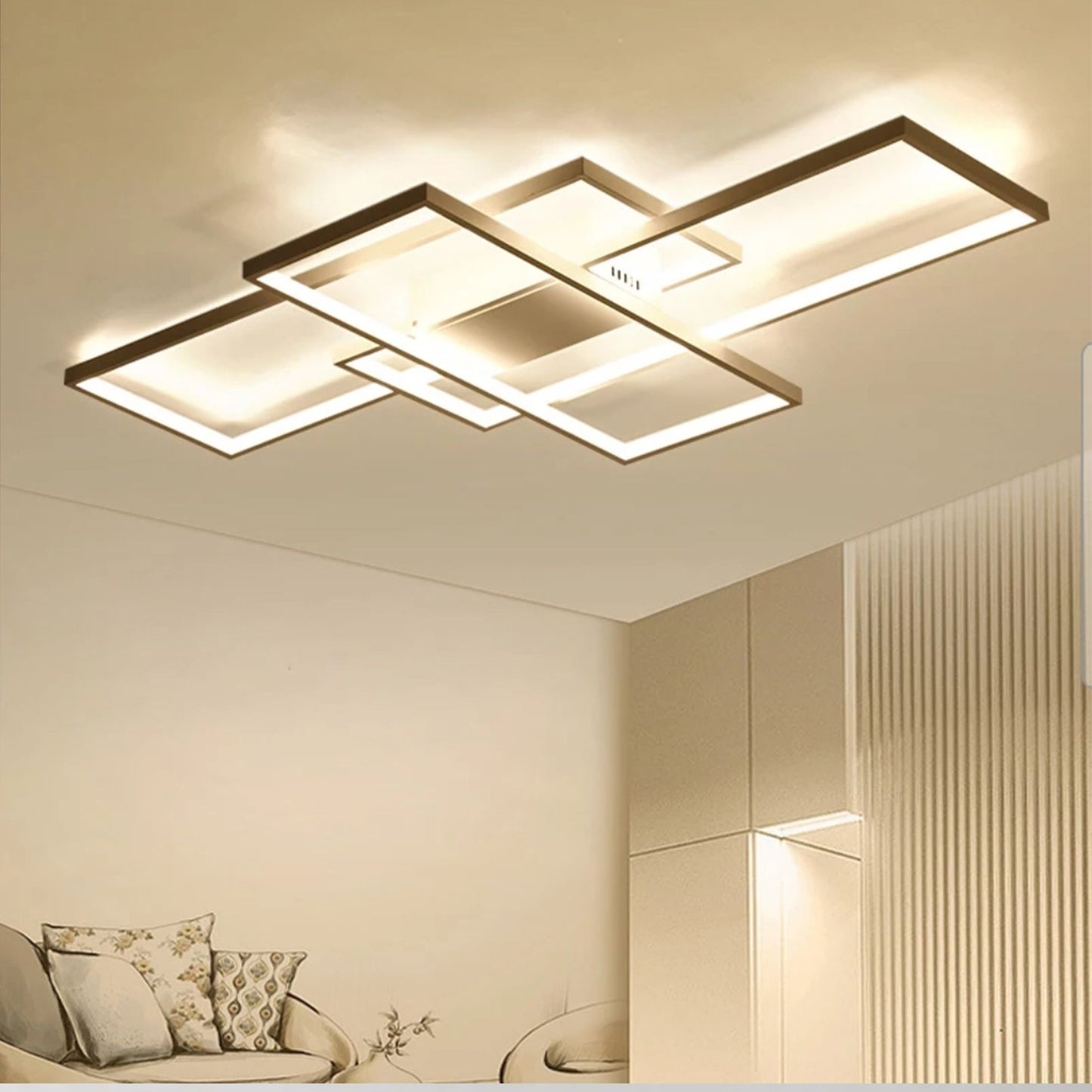 Plafoniera moderna LED + TELECOMANDA WHITE APP660 8
