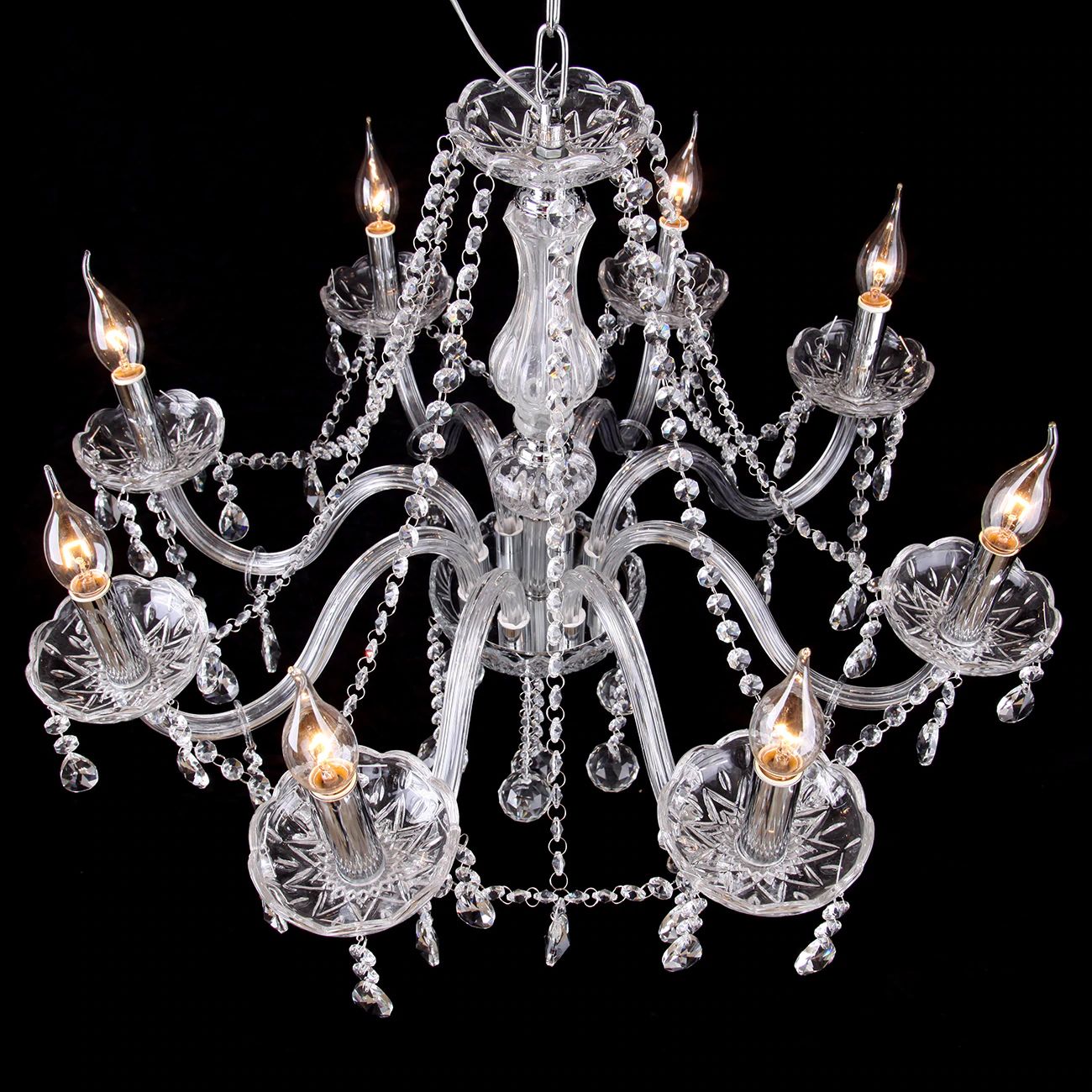 Candelabru cu lampă de cristal 300 750 9