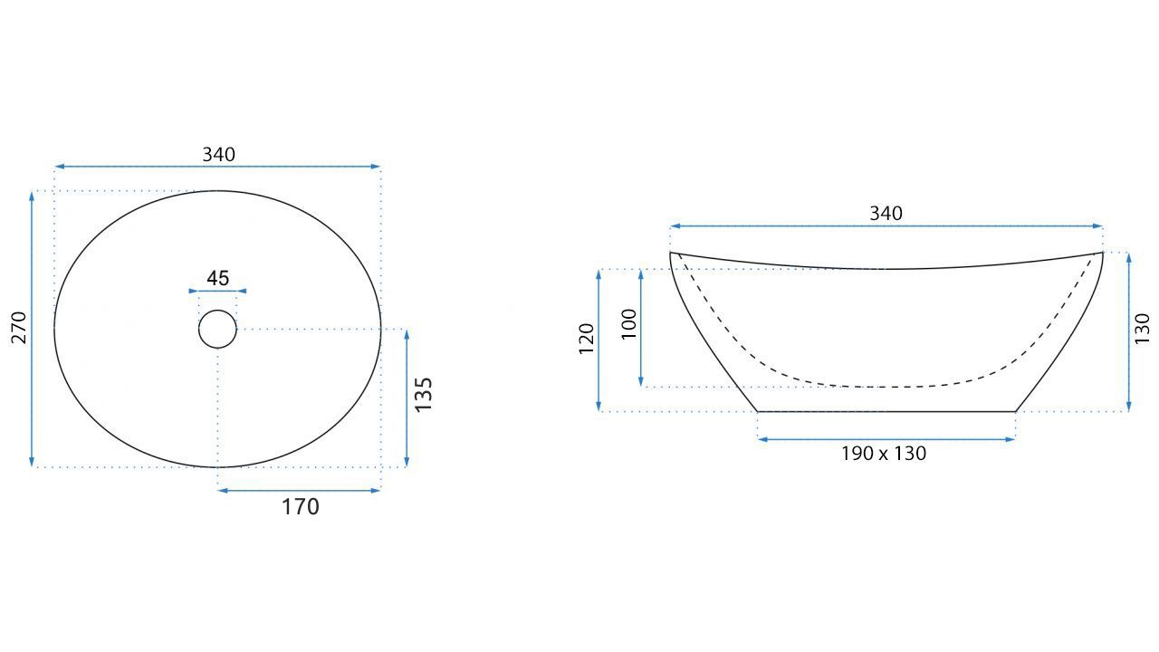 Lavoar pentru blat Rea Sofia mini white Alb 7