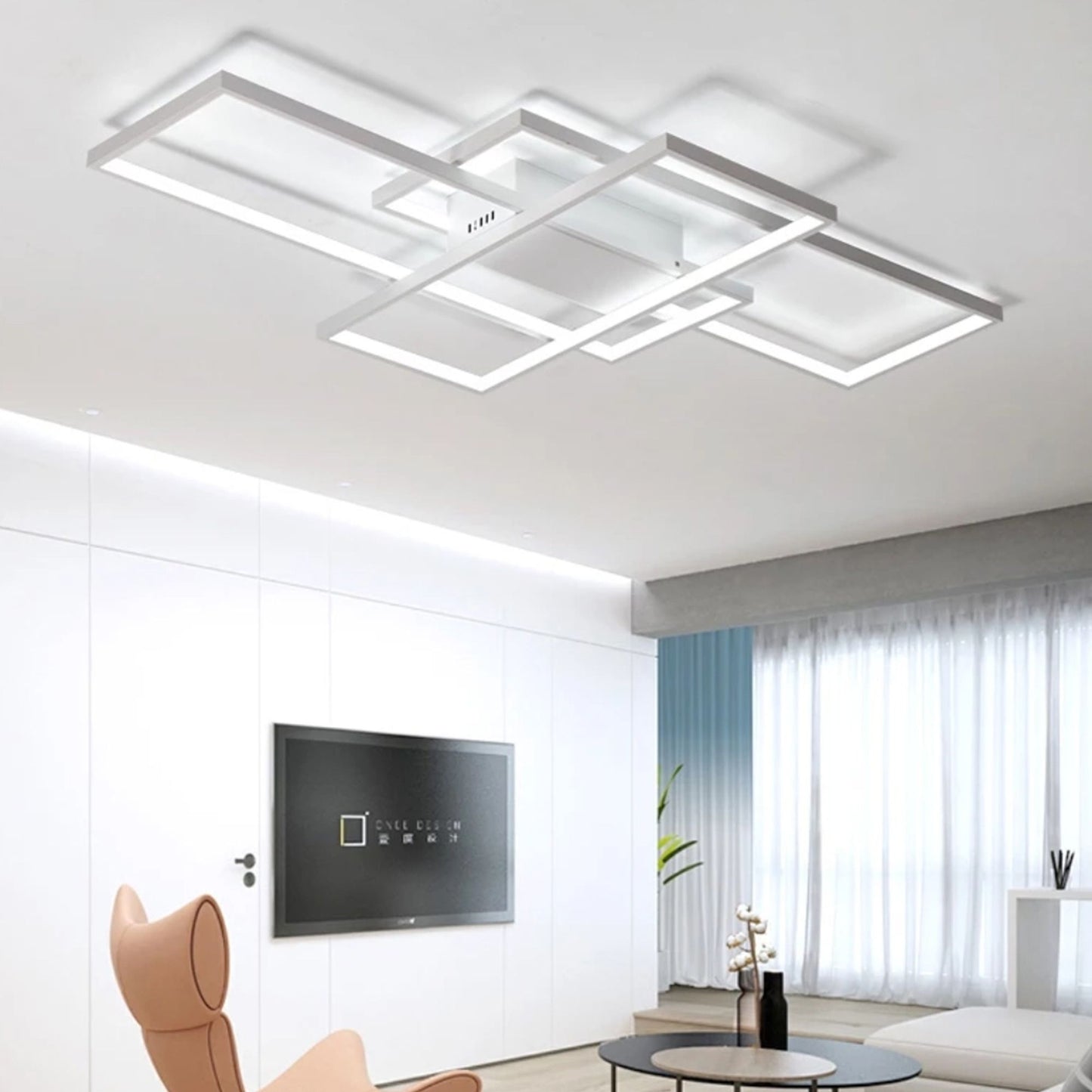 Plafoniera moderna LED + TELECOMANDA WHITE APP660 10