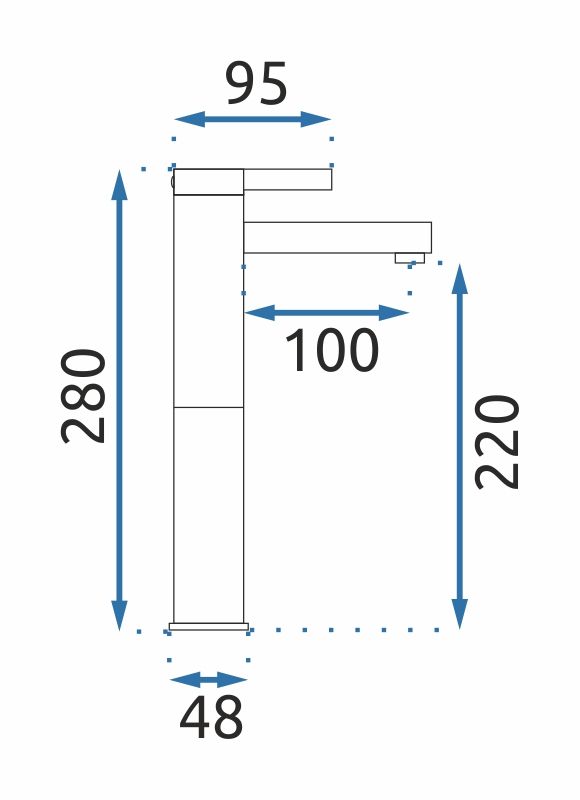 REA Polo Baterie alb - crom lavoar înalt 4