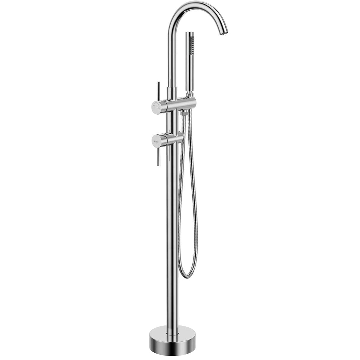 Baterie pentru cada Rea Lungo Ortis Crom freestanding Chrome 1