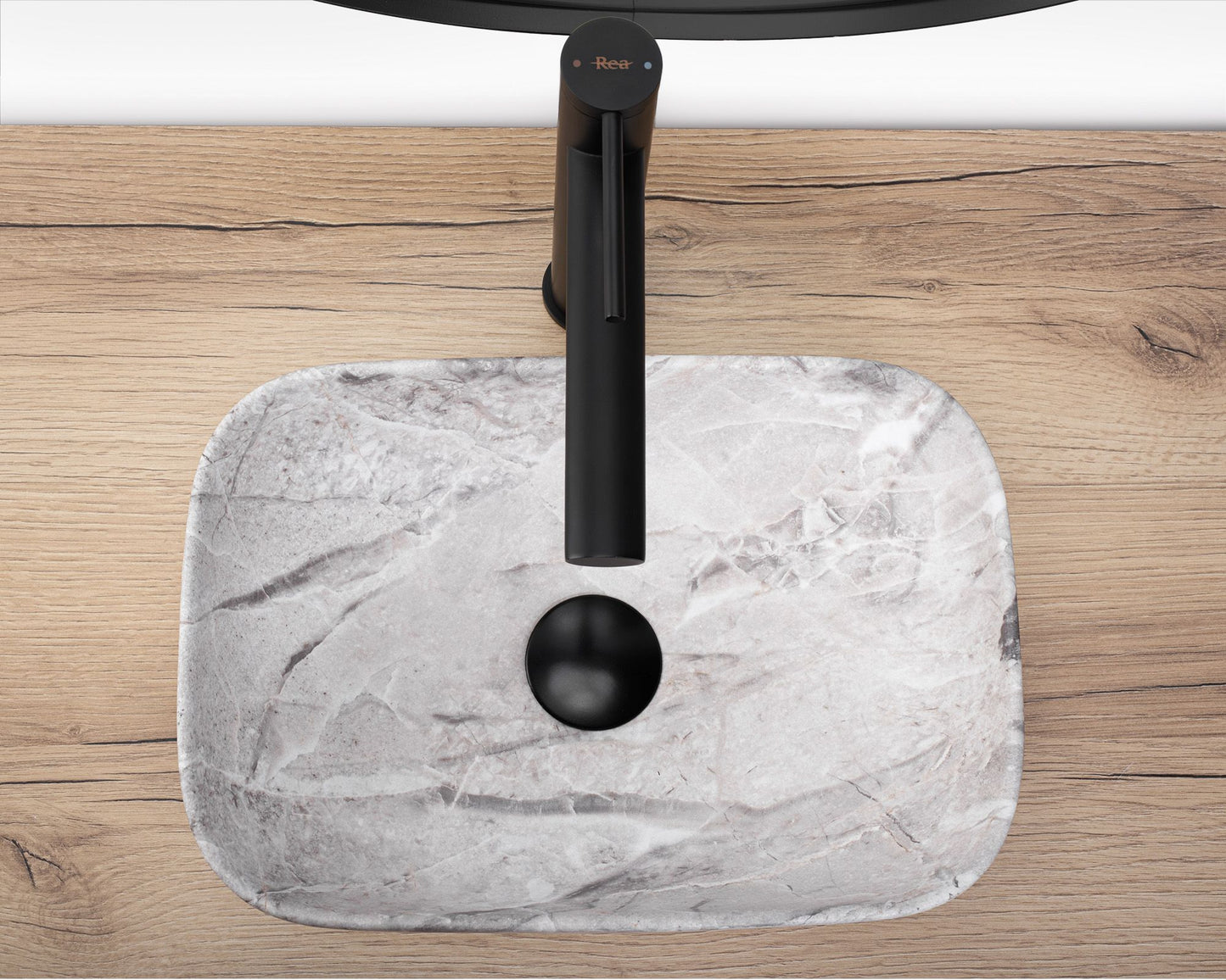 Lavoar pentru blat Rea Belinda mini stone matt 5