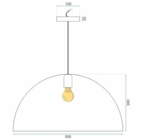 Lampă de tavan suspendată neagra 50cm APP379-1CP 7