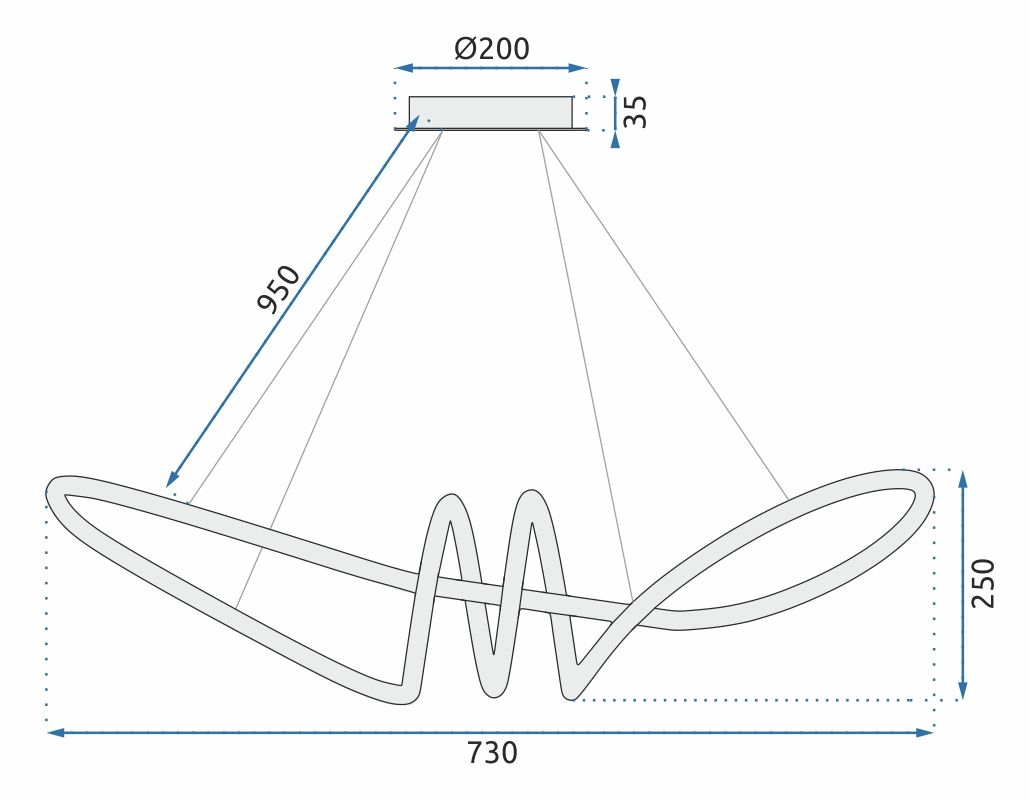 Lampa LED APP824-CP Gold 9