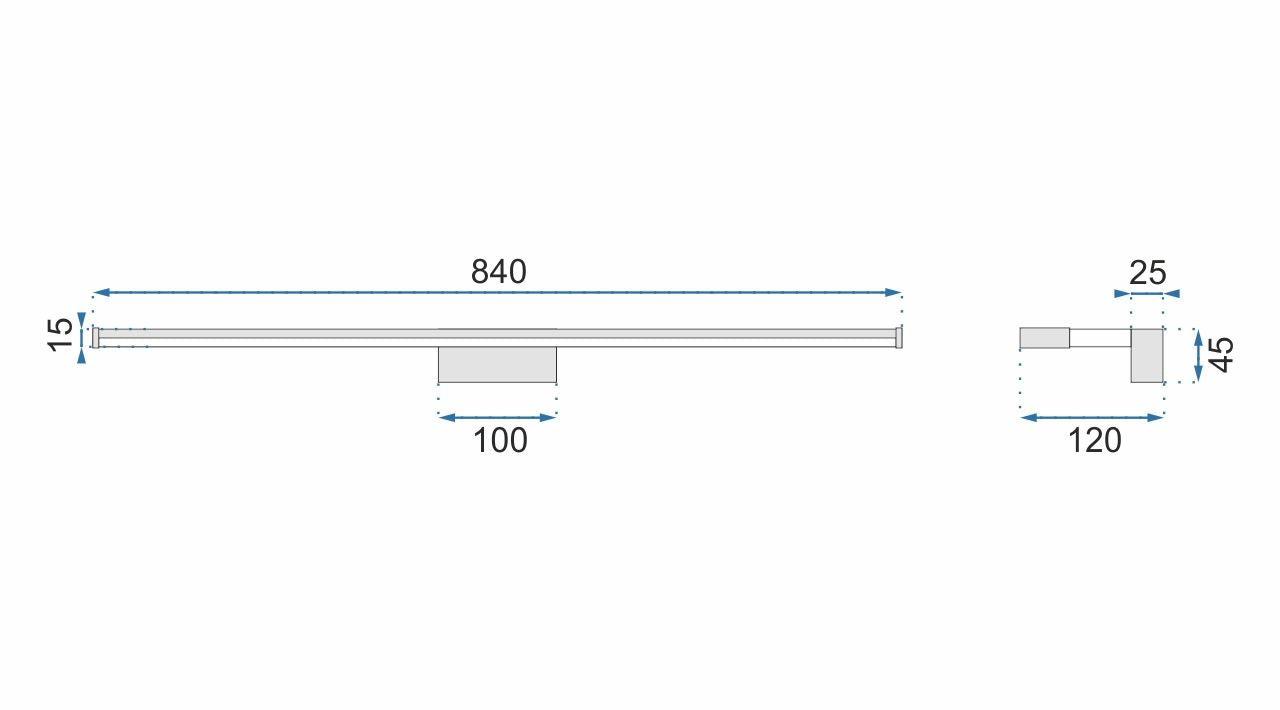 APLICA de baie LED pentru oglinda 18W 90CM APP371-1W Crom 5