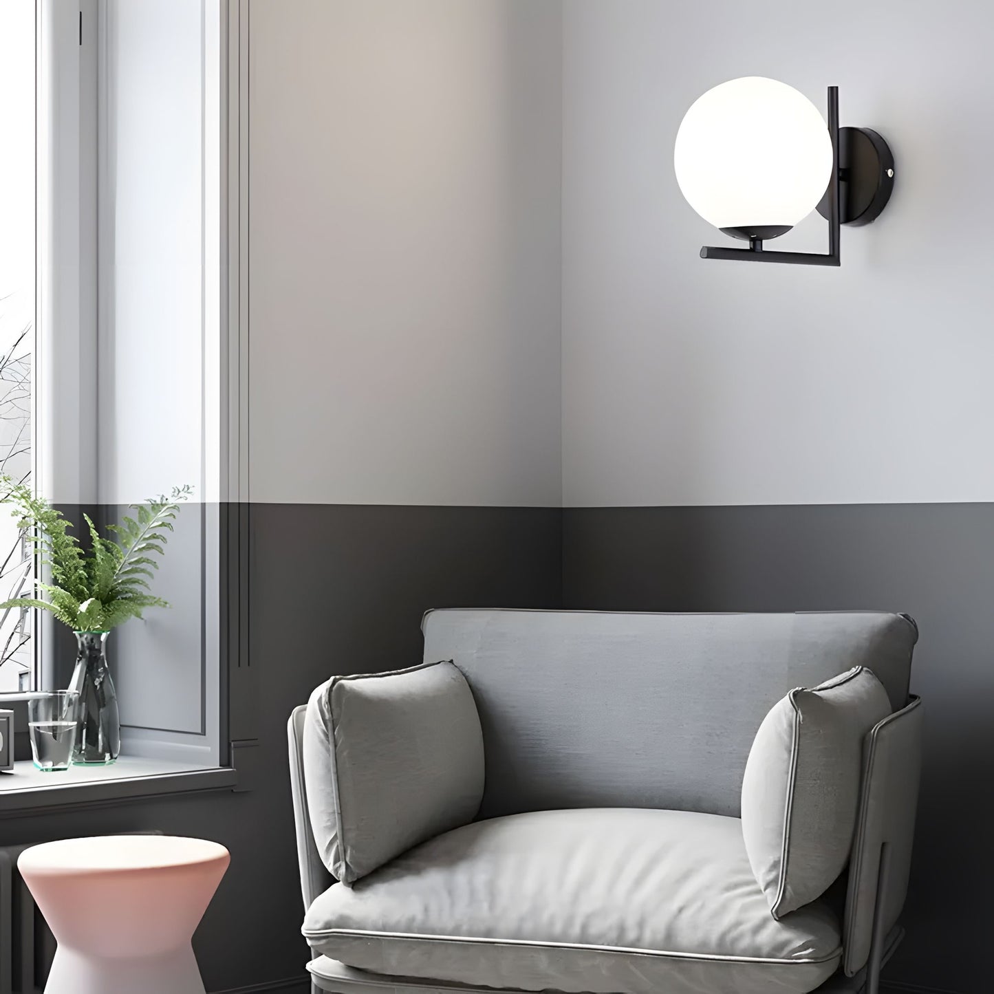 Lampa De Perete G101-1w Black White 16