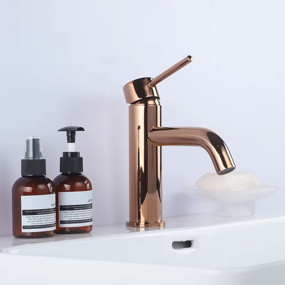 Baterie pentru lavoar Rea Lungo ROSE Gold roz Auriu Low 3