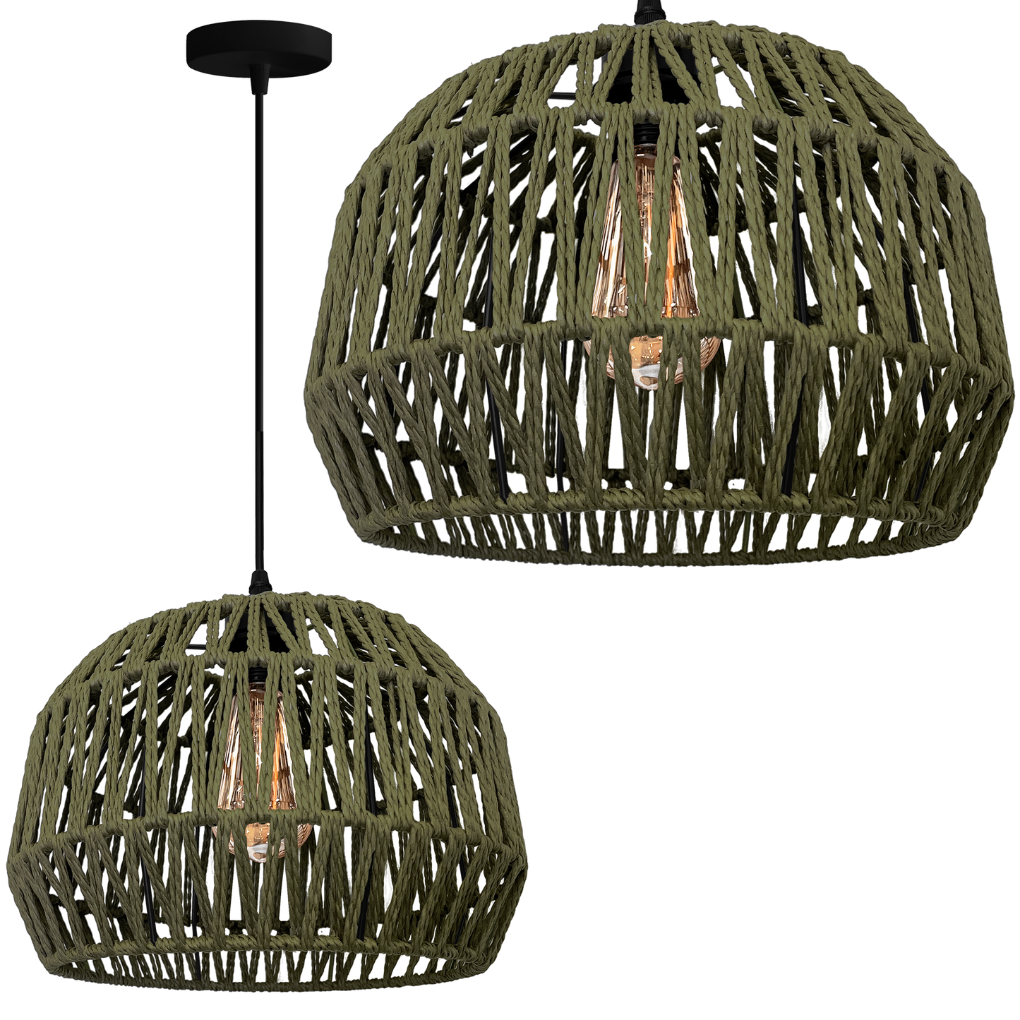 Lampa zielona Boho APP1293-1CP 1