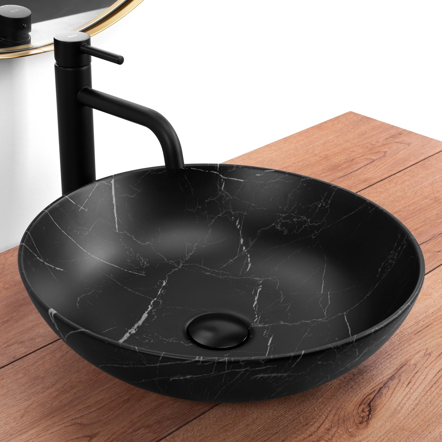 Lavoar pe blat REA FIBO Black Matt 2