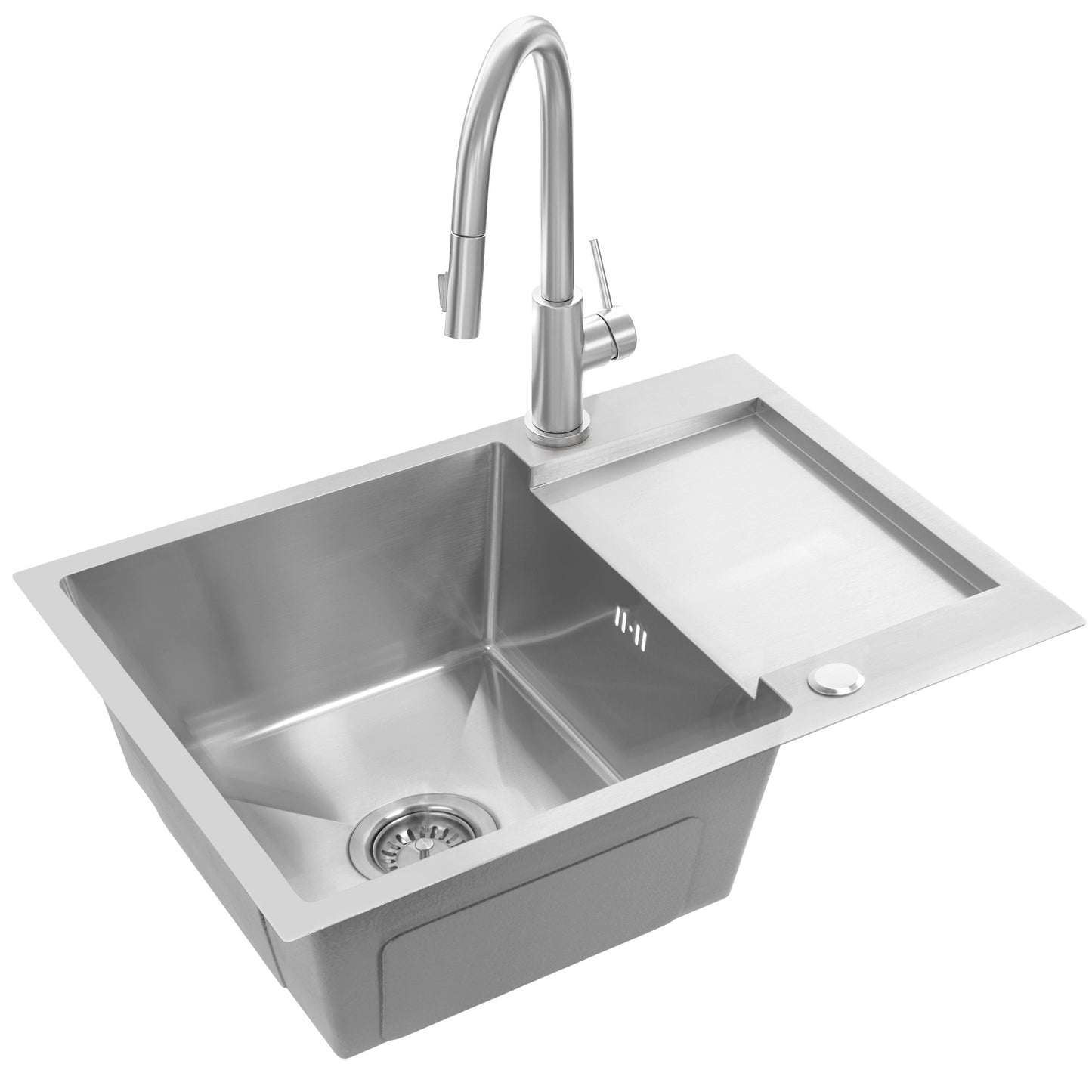 Chiuvetă Inox Paul Brush Nickel cu robinet de bucătărie 6