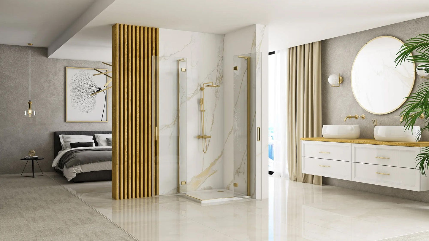 Cabina dus REA Hugo 80x90 Gold Brush 2