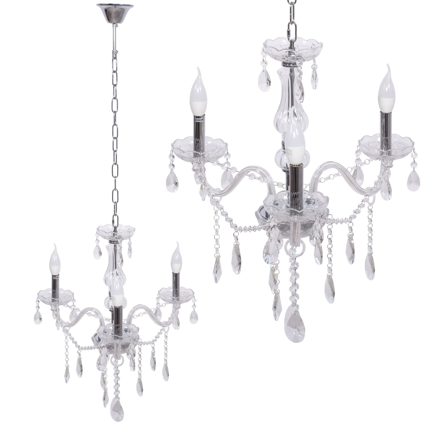 Candelabru cu lampă de cristal 300752 1