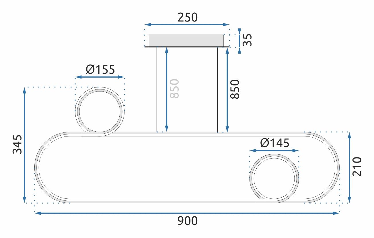 Lampa LED APP810-CP CHROM 9